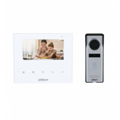 DAHUA KTA04, Analog Villa Tipi Görüntülü İnterkom Kit, 4,3 inç, 1,3Mp Kamera, Analog Villa Kit
