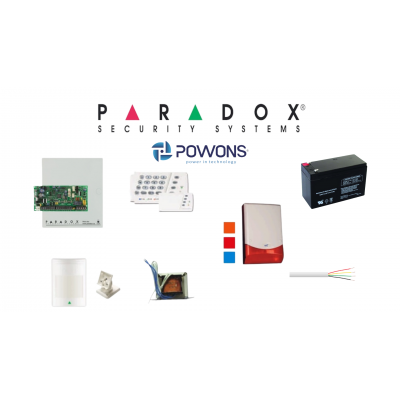 Paradox SP4000 4 Dedektörlü Kablolu Alarm Seti - Siren Flaşör - Renk: Kırmızı-Mavi